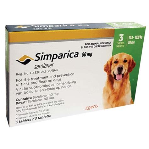 Simparica Tablets 80mg 20kg-40kg Green 3 | Cura Pharm | Reviews on Judge.me