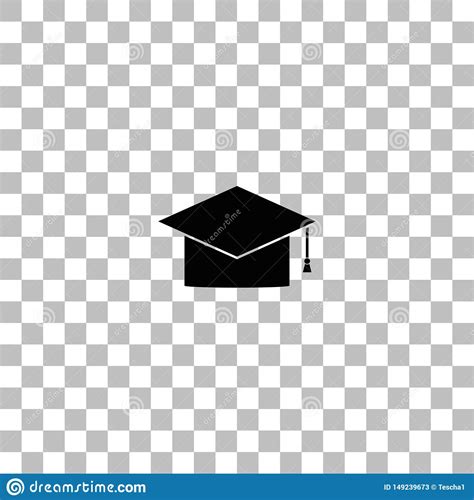 Icono Del Casquillo De La Graduaci n Plano Ilustración del Vector