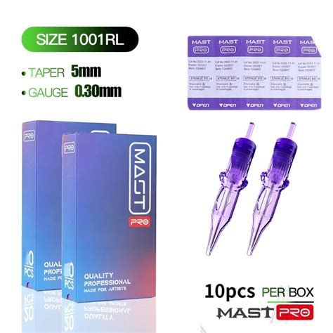 10pcs Mast PRO Tattoo Cartridge Needles RL Round Liner Disposable