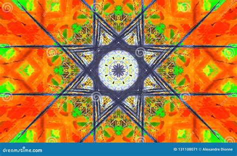 Illustration Abstract Star Shaped Mandala Stock Illustration