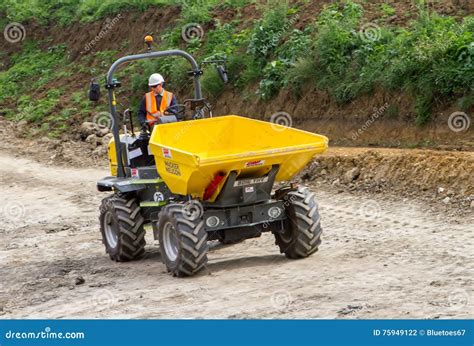 A Dumper Truck On A Building Site Tipping Soil Editorial Photography