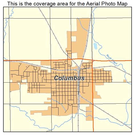 Aerial Photography Map of Columbus, KS Kansas