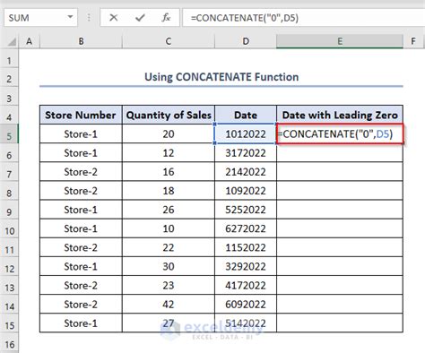 How To Keep The Leading Zero In An Excel Date Format Methods