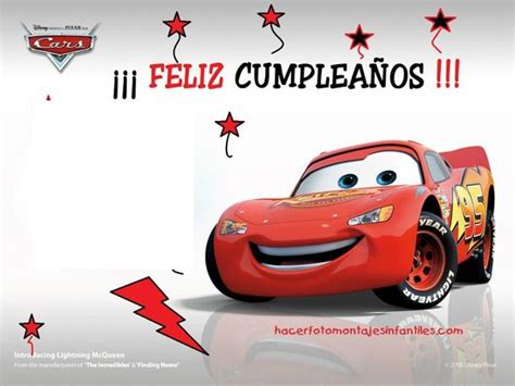 cumpleaños cars Video de cumpleaños Rayo mcqueen Fotomontaje de