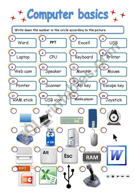 Printable Computer Basics Worksheet Worksheet Riset