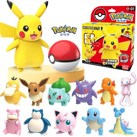 New Pokemon Assembly Figures Toys Variant Ball Model Pikachu Gengar