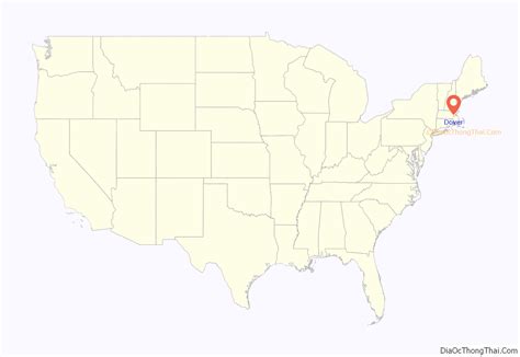 Map of Dover CDP, Massachusetts