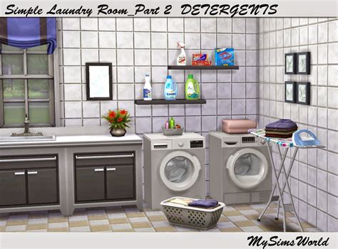 MySimsWorld: Laundry Room | Sims 4, Sims, Sims 4 kitchen