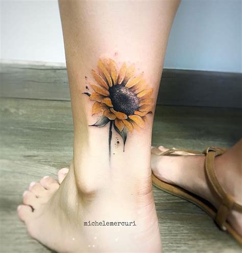 Sunflower Tattoo By Michele Mercuri Sunflower Tattoo Shoulder