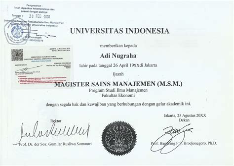 Contoh Legalisir Ijazah Cap Basah Meteor