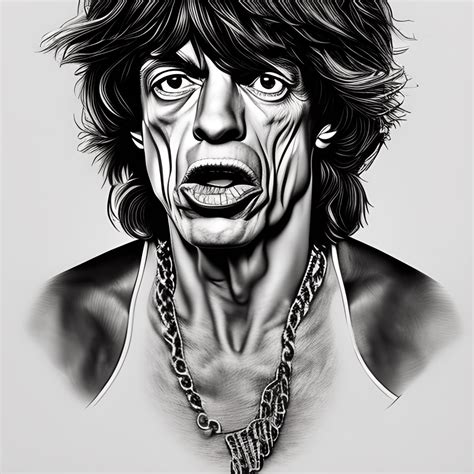 Hyper Detailed Mick Jagger Graphic Creative Fabrica