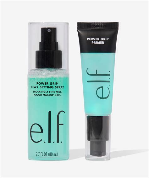 E L F Cosmetics Power Grip Primer Dewy Setting Spray Duo At Beauty Bay