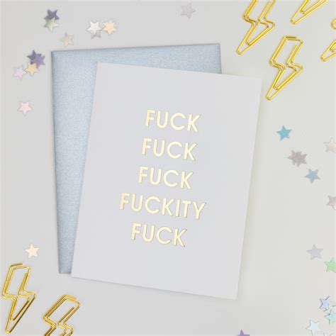 Chez Gagné Hilarious Letterpress Greeting Cards Fuck Fuck Fuck