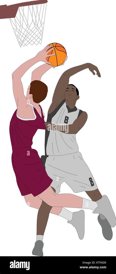 Basketball Players Illustration Vector Stock Vector Image And Art Alamy