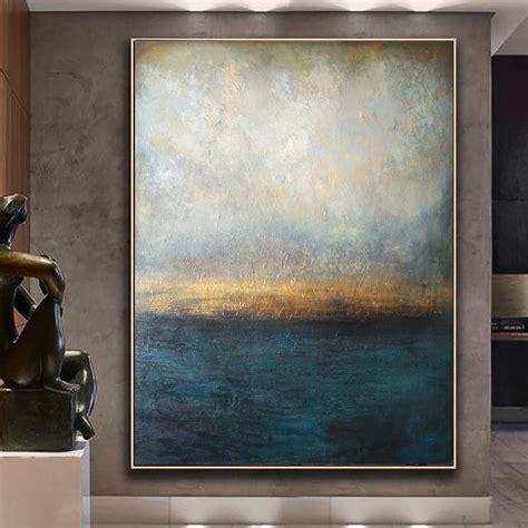 Abstract Blue Painting Gray Painting Landscape Painting Sunset Painting ...