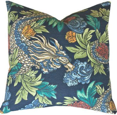 Ming Dragon Admiral Fabric By Dwell Studio Dragon Pillows Fabric