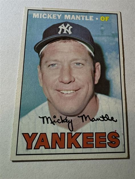 1967 Topps 150 Mickey Mantle New York Yankees Hof Ebay