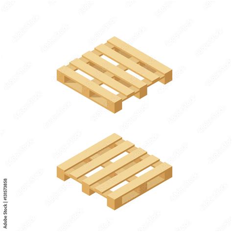 Isometric Graphics Of Wooden Pallet Stock Vector Adobe Stock