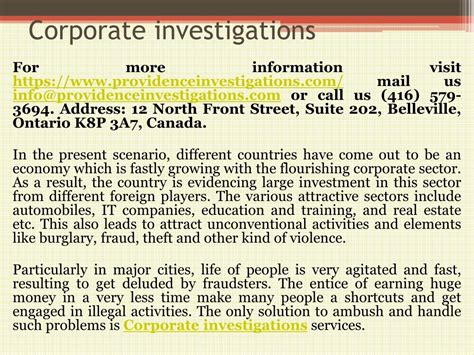 Ppt Corporate Investigations Powerpoint Presentation Free Download