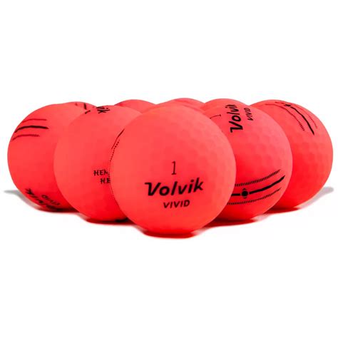 Volvik Vivid Matte Pink Logo Overrun Golf Balls - Golfballs.com