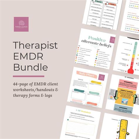 Printable Emdr Worksheets Pdf Bundle For Therapists Handouts For Clients History Taking