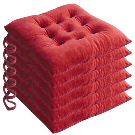 Lot De Coussins De Chaise Avec Rubans X Cm Lavables En Velours