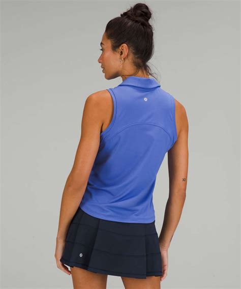 Lululemon Quick Dry Sleeveless Polo Shirt Wild Indigo Lulu Fanatics