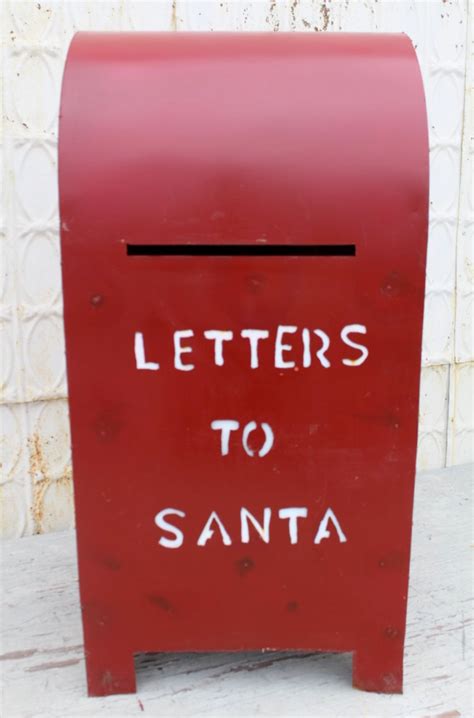 Metal Mailbox Letters To Santa Holiday Lawn Decor