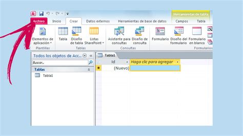 Cómo Crear una Tabla en Access