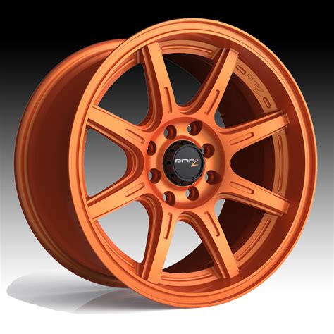 Drifz 308or Spec R Gloss Orange Custom Wheels Rims Drifz Custom