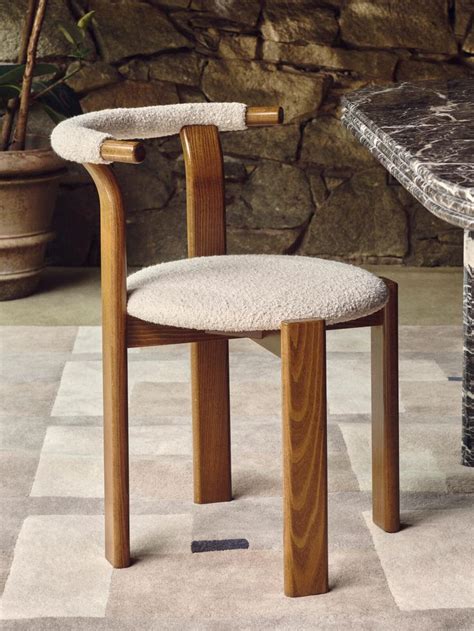 Pair Of Zita Dining Chairs Boucle Natural Us Soho Home In