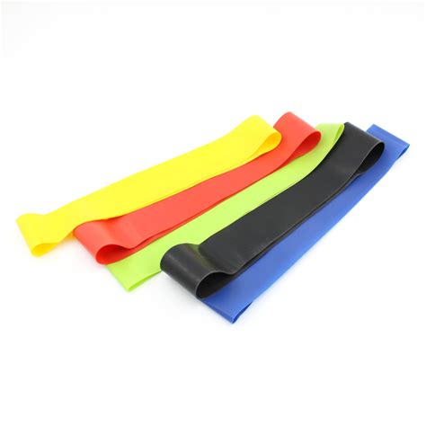 Latex Exercise Resistance Bands 5 Piece Set 5 30lbs Resistance