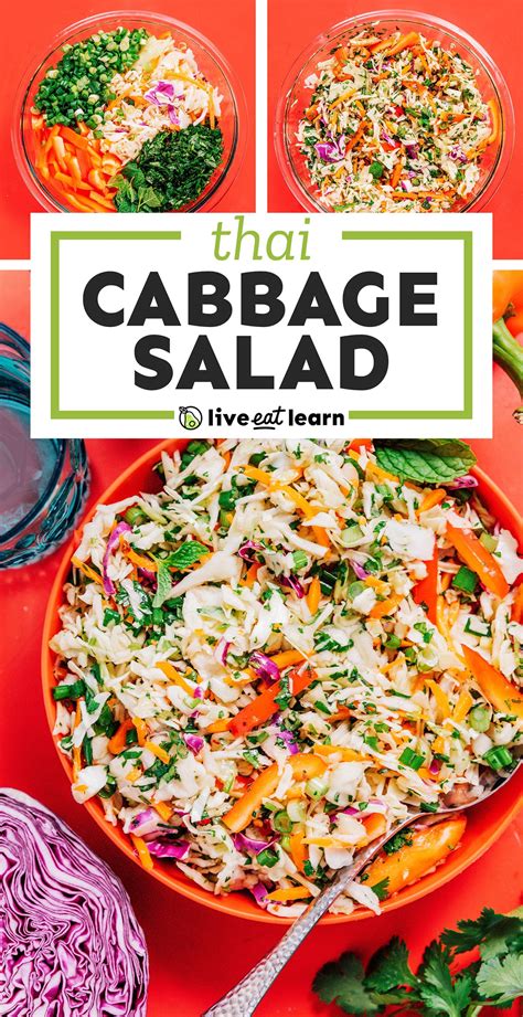 Thai Cabbage Salad Recipe Easy Asian Slaw Live Eat Learn