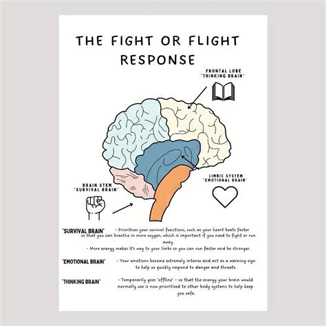 1pc The Fight Or Flight Response To The Brain Canvas Wall Art Decor