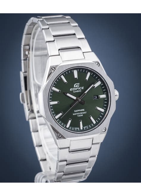 Ceas Barbatesc Edifice Casio Inox Argintiu Verde Emag Ro