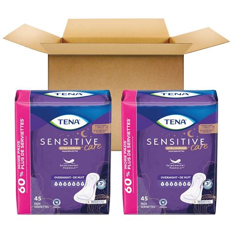 Tena Sensitive Care Extra Coverage Overnight Incontinence 54 Off