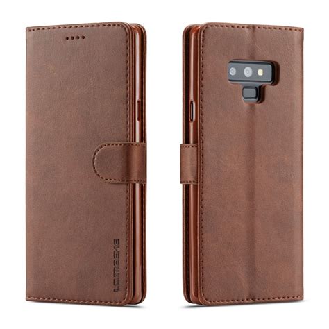 Lc Imeeke Wallet Case Samsung Galaxy Note Brown