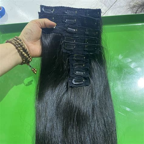 Vietnamese Beauty Hair Super Double Drawn Tape Clip Human Hair Virgin Hair Natural Bone Straight