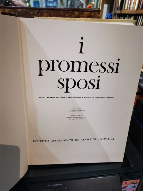 I PROMESSI SPOSI De MANZONI ALESSANDRO Ottimo Fine 1982