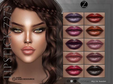 Zenx Lipstick Z Sims Cc Makeup Sims Lipstick