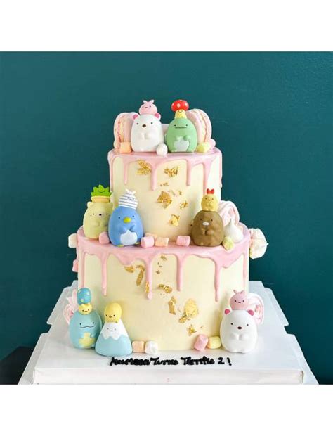 Pastel Pink Sumikko Gurashi Cake Adorable Character Party Cakes