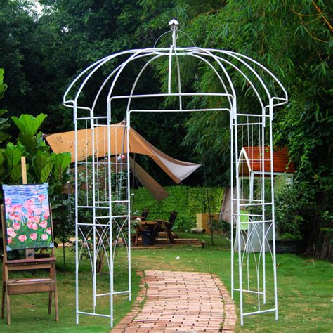 Scendor Garden Arbor 9ft High X 68ft Wide Arch French Style Birdcage Shape Heavy Duty Gazebo