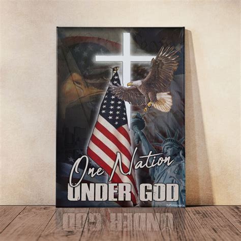 One Nation Under God Canvas Prints Religious Canvas Canvas Art Wall Art