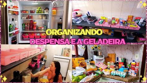 Limpei e organizei a despensa e a geladeira Compras de reposição