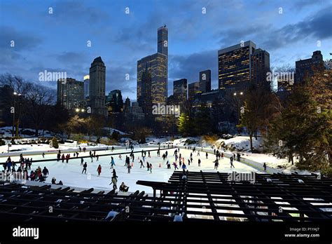 USA, New York, Central Park Ice Rink Stock Photo - Alamy