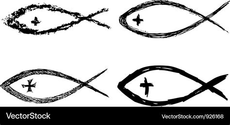 Christian fish icon Royalty Free Vector Image - VectorStock