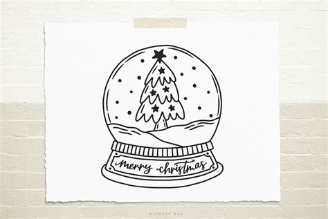 Christmas Snow Globe Svg Cut File By Michelekae Thehungryjpeg