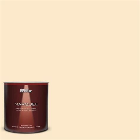 Behr Marquee Qt Yl W Spanish Lace Matte Interior Paint Primer