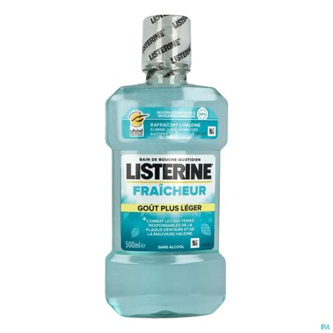 Listerine Fraicheur Intense Bain De Bouche Plus Leger Ml