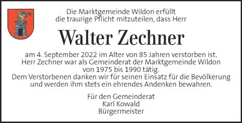 Traueranzeigen Von Walter Zechner Trauer Kleinezeitung At